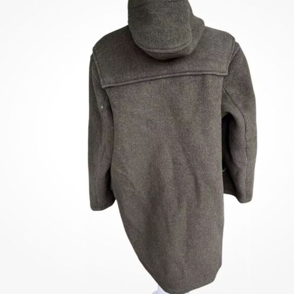 Gloverall the Original Duffle Coat 100% Wool Hooded Made in England Green M - Picture 3 of 6